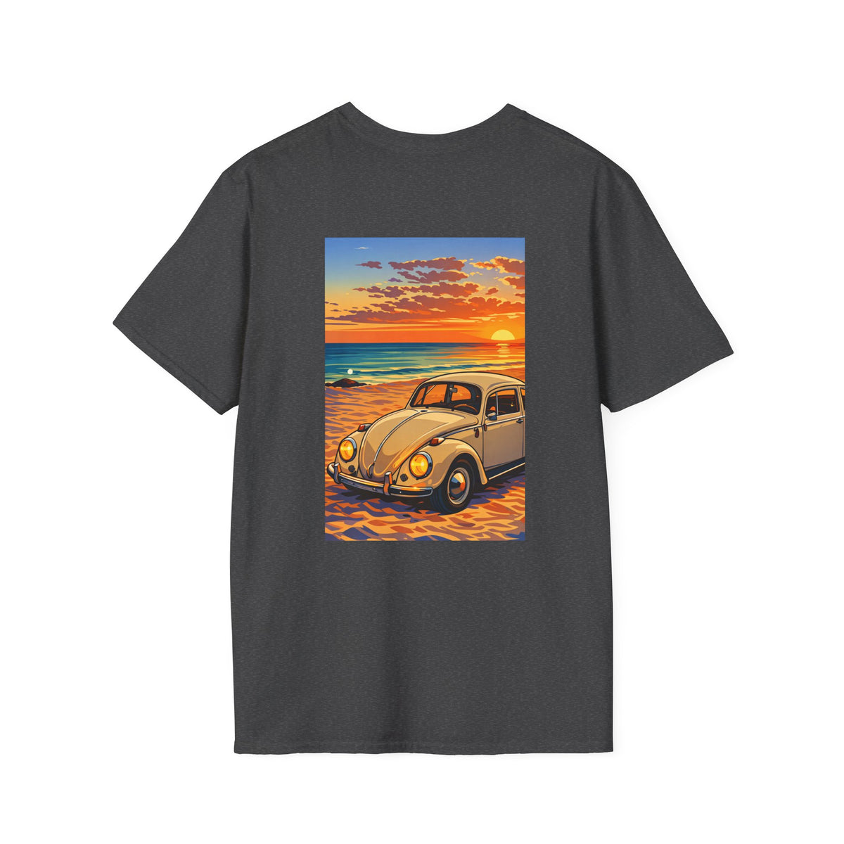 Vintage Beetle Beach T-Shirt — Sunset VW Surf Shirt