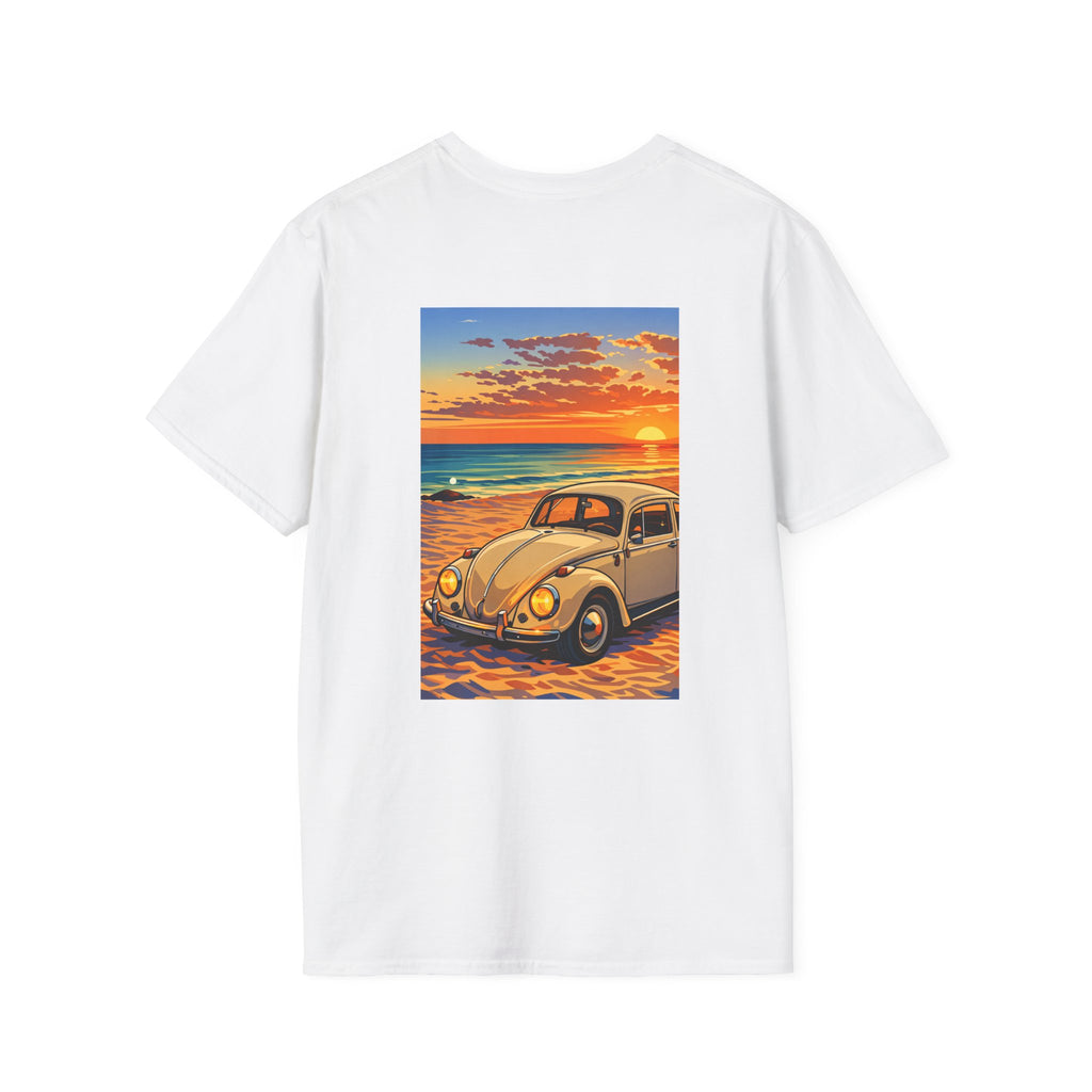 Vintage Beetle Beach T-Shirt — Sunset VW Surf Shirt