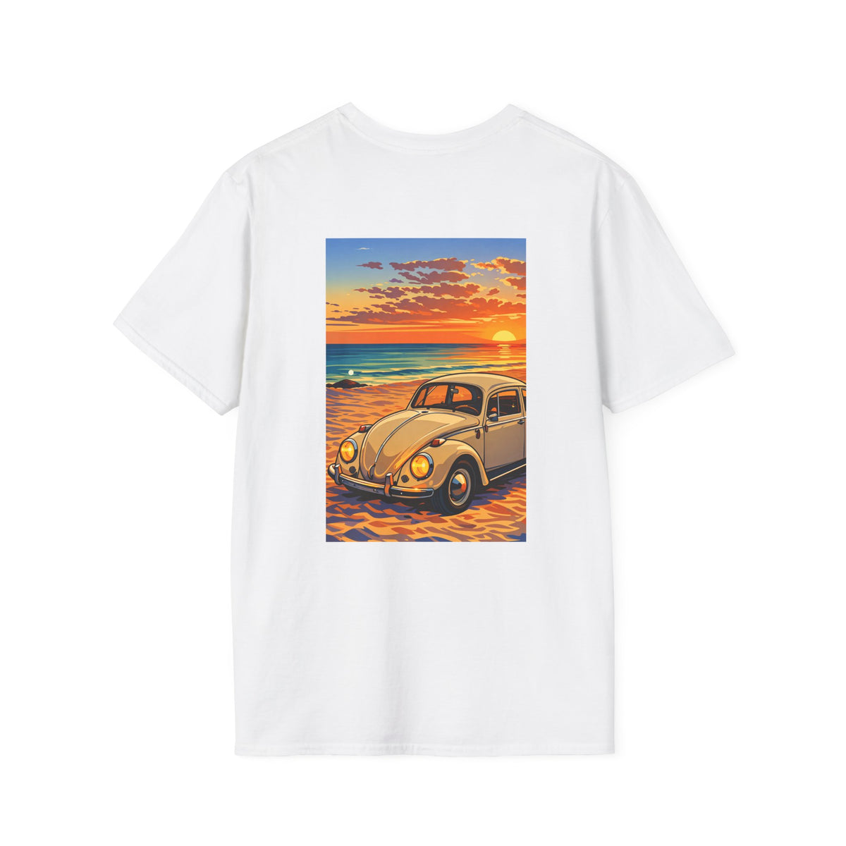 Vintage Beetle Beach T-Shirt — Sunset VW Surf Shirt