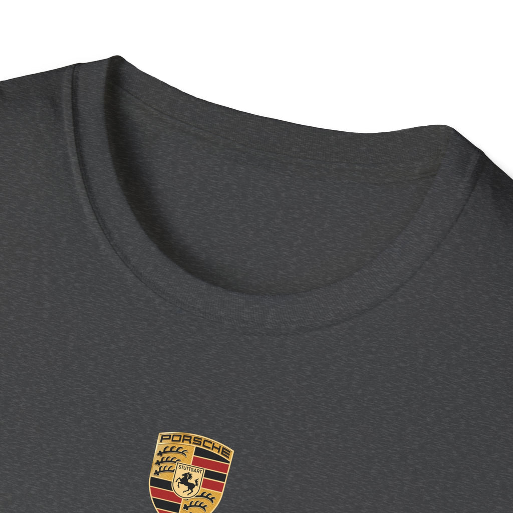 Vintage Coastal Porsche Print Tee | Mediterranean Harbour Scene)