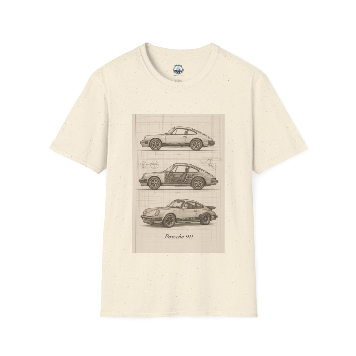 Vintage Porsche 911 | Blueprint Sketch Tee