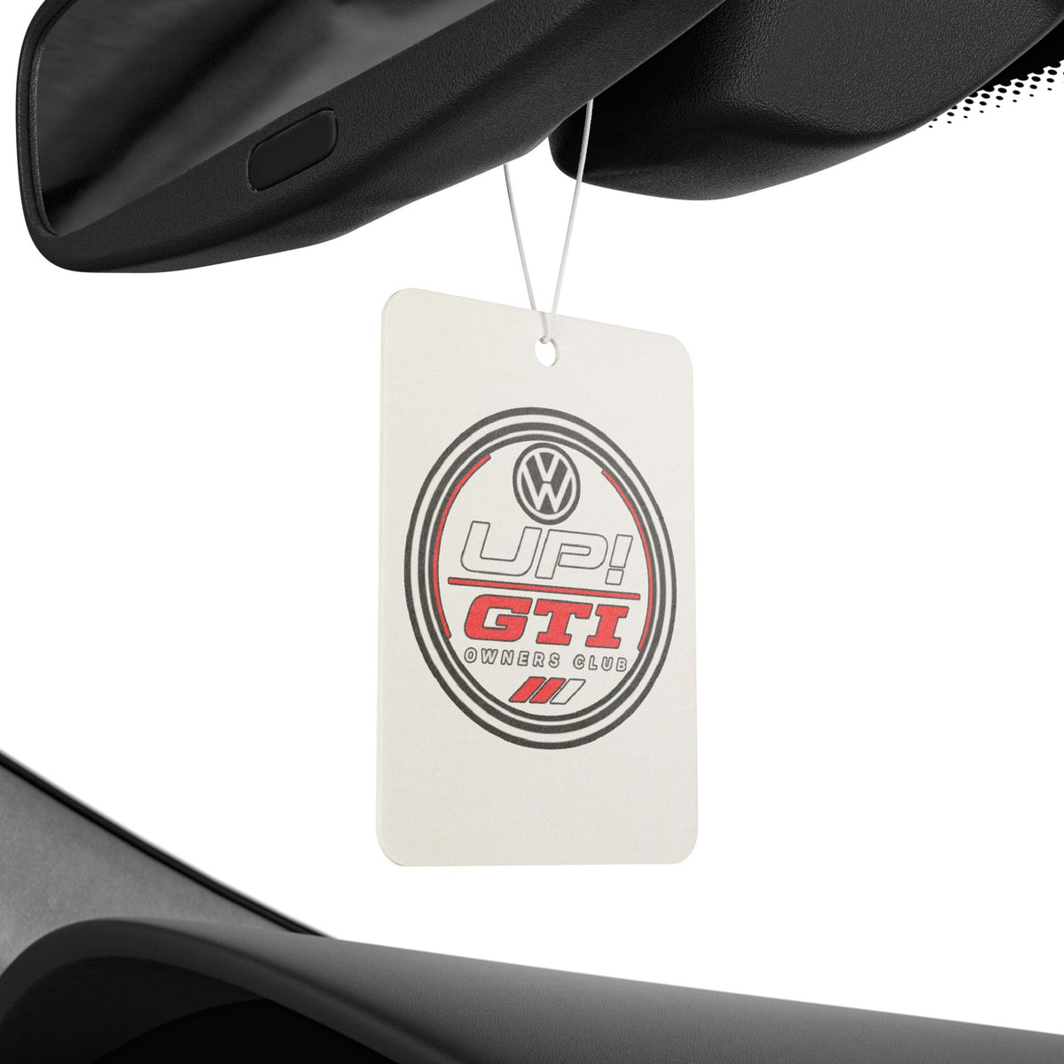 VW Up! GTI Logo Car Air Freshener – Retro Racing Emblem Scented Tag