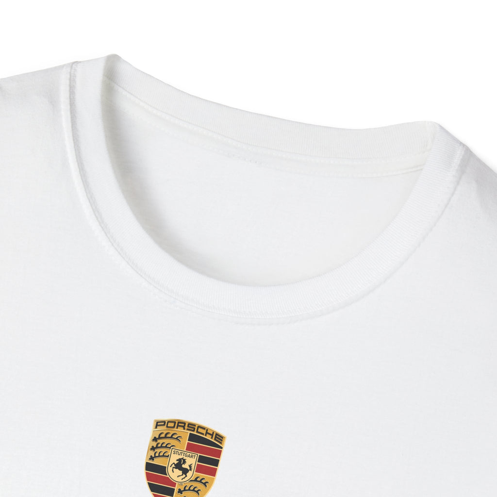 Vintage Coastal Porsche Print Tee | Mediterranean Harbour Scene)