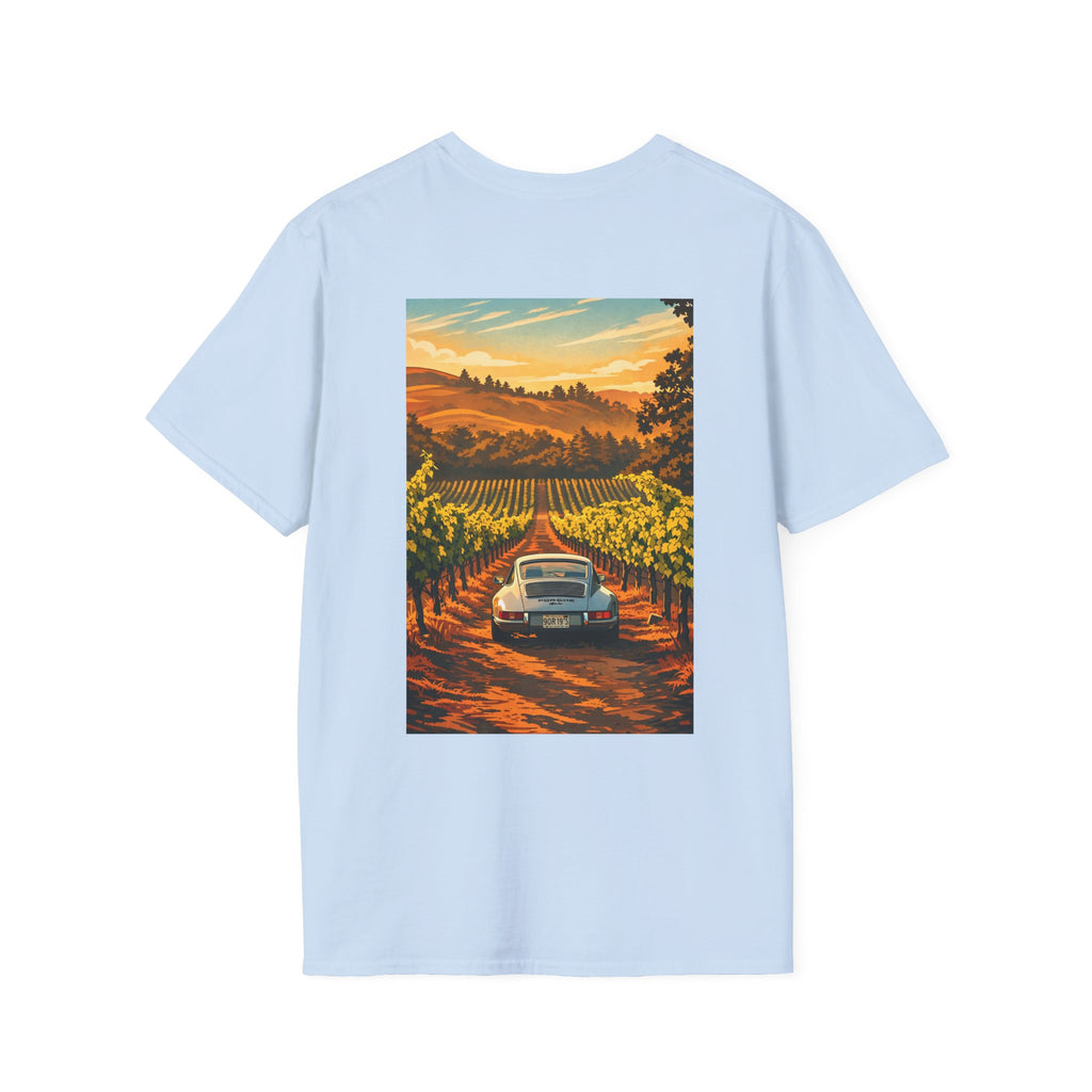 Vintage Porsche Vineyard T-Shirt | Classic Car Poster Tee