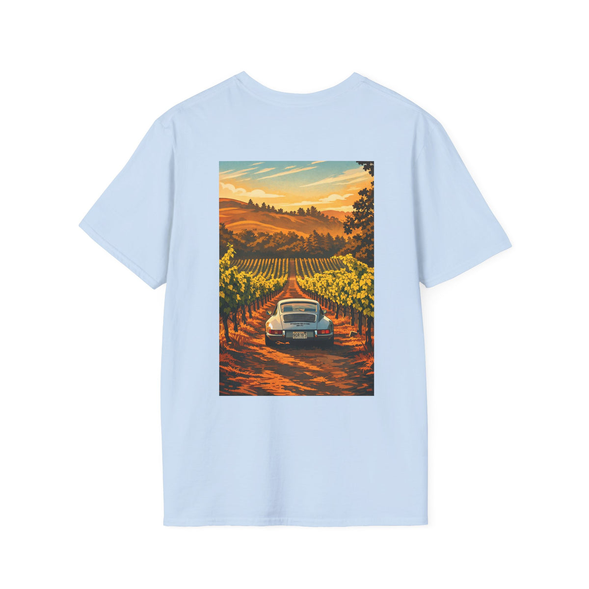 Vintage Porsche Vineyard T-Shirt | Classic Car Poster Tee