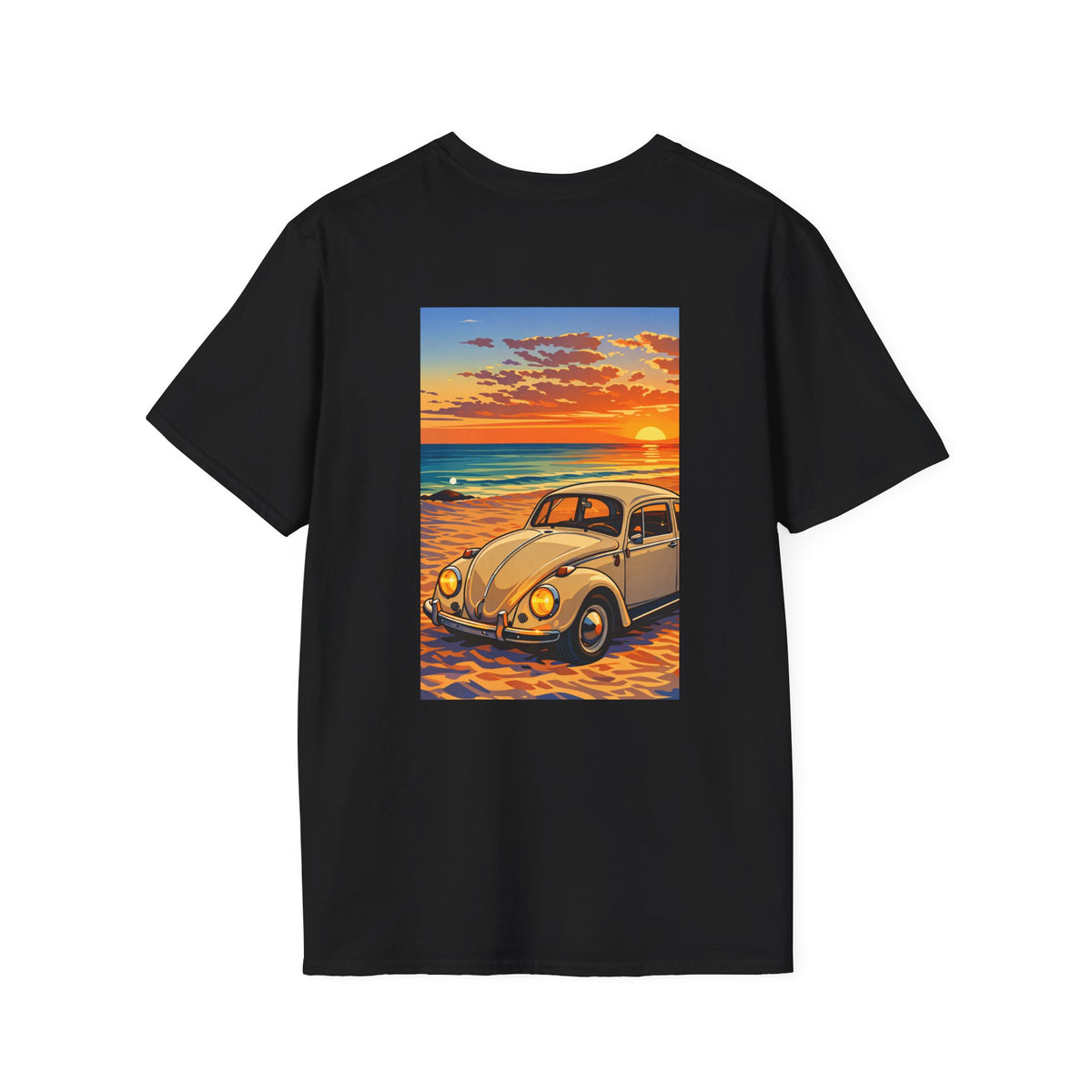 Vintage Beetle Beach T-Shirt — Sunset VW Surf Shirt