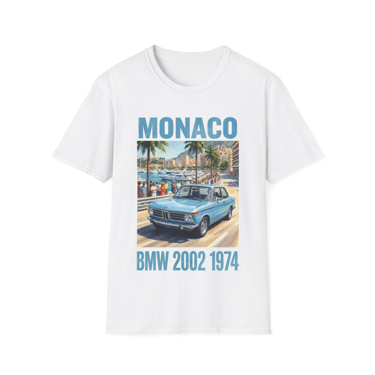 Monaco Vintage BMW 2002 Tee | 1974 Classic Car Graphic T-Shirt