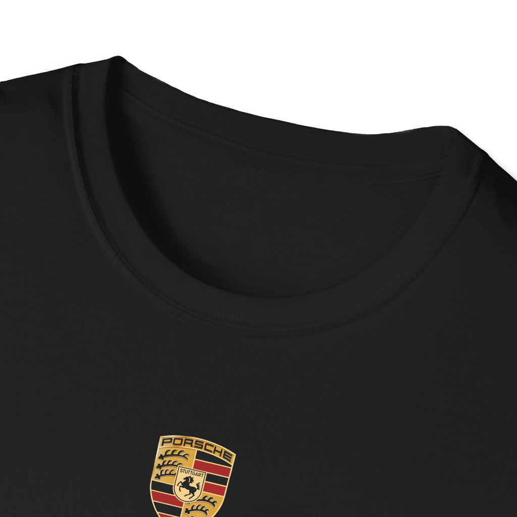 Vintage Coastal Porsche Print Tee | Mediterranean Harbour Scene)