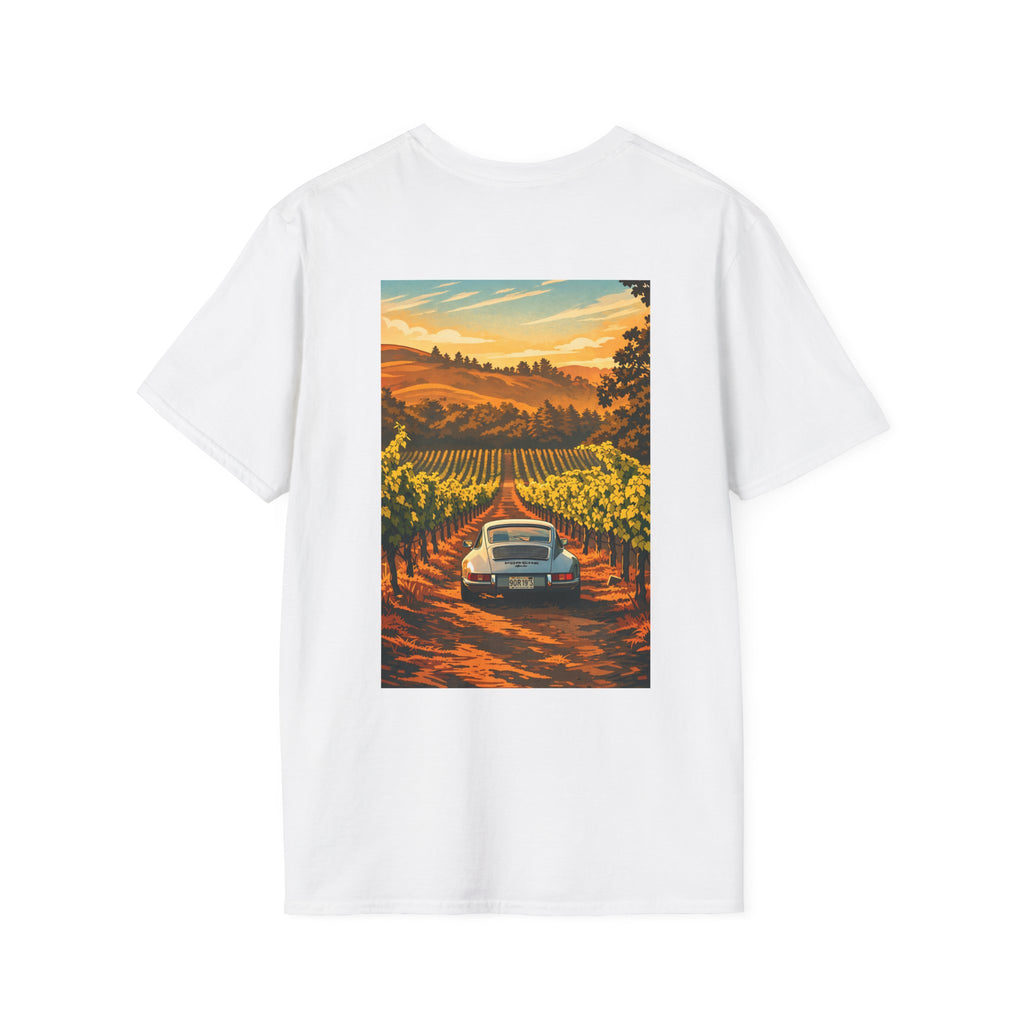 Vintage Porsche Vineyard T-Shirt | Classic Car Poster Tee