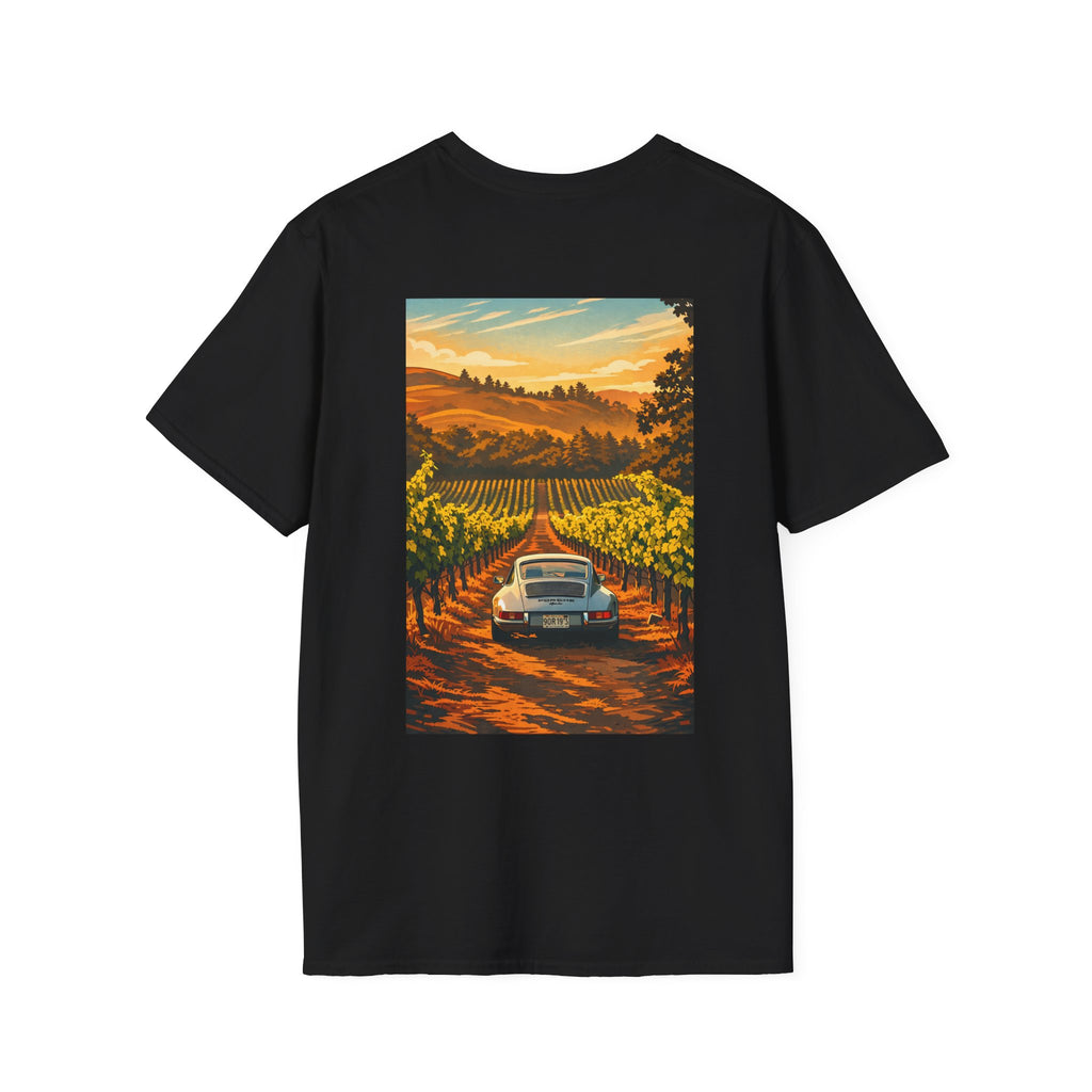 Vintage Porsche Vineyard T-Shirt | Classic Car Poster Tee