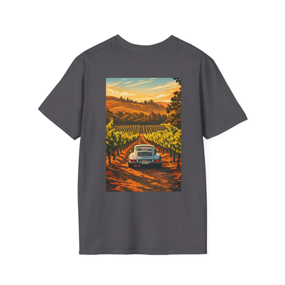 Vintage Porsche Vineyard T-Shirt | Classic Car Poster Tee