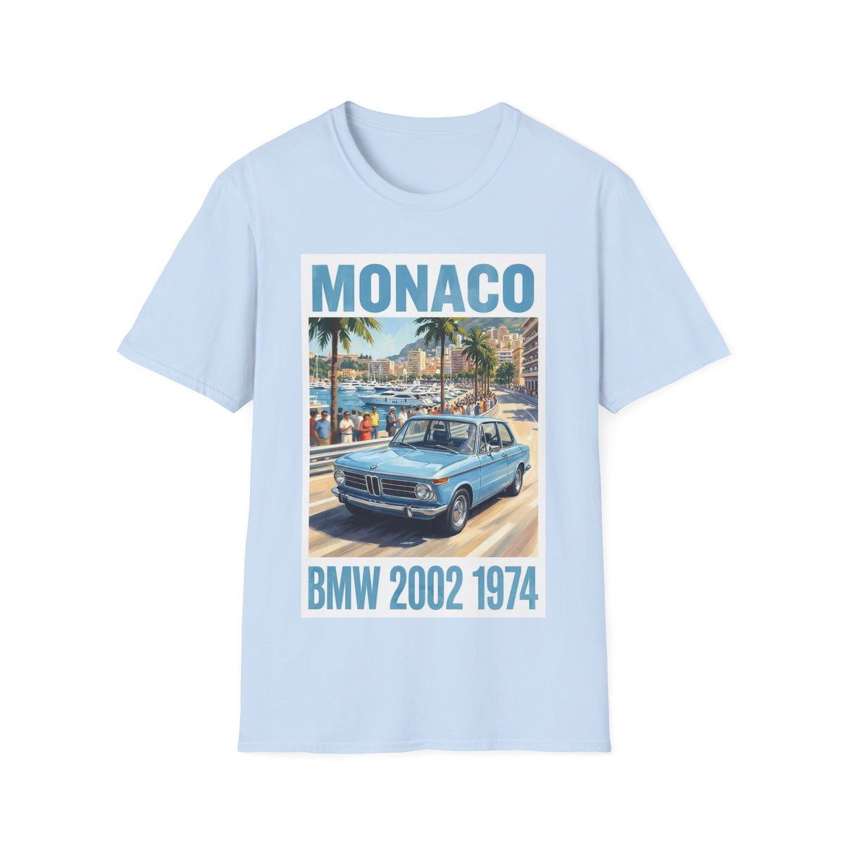 Monaco Vintage BMW 2002 Tee | 1974 Classic Car Graphic T-Shirt