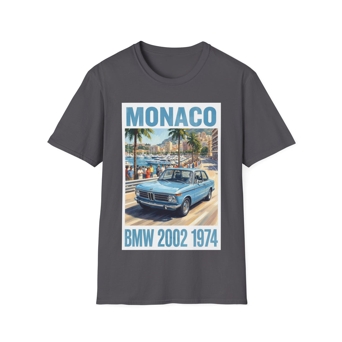 Monaco Vintage BMW 2002 Tee | 1974 Classic Car Graphic T-Shirt